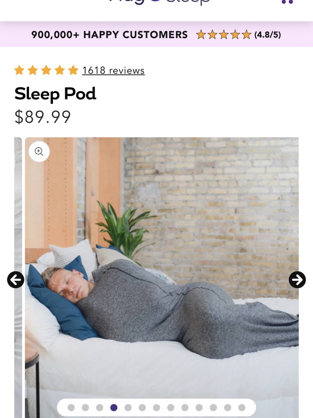 Hug Sleep Pod Gray